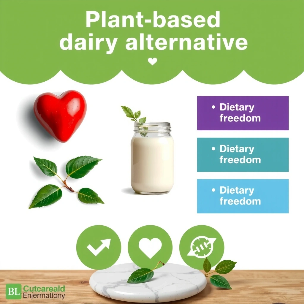 Infographic showing benefits of plant-based dairy alternatives