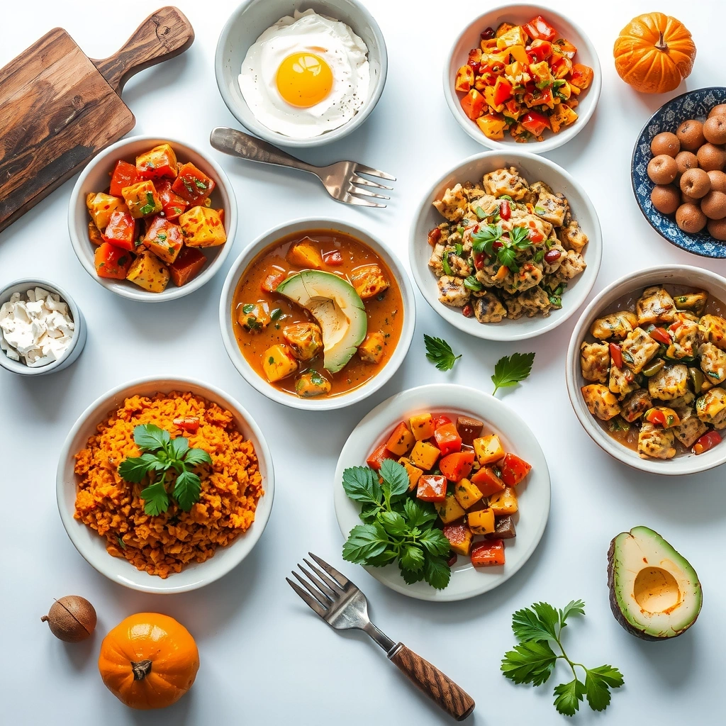 International dairy-free dishes from various cuisines